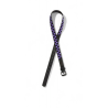 Cinturón de cuero PU Tachuela Pirámide Morado/Negro 105cmX3cm