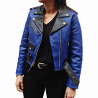 Chaqueta de cuero modelo «Blue Steel» para mujer./ Leather jacket «Blu