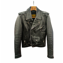 Cazadora cuero Genuine Leather Cruzada clásica Punk Rock Rocker Biker,