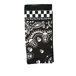 Bandana Clasica Negra Con Calaveras Unisex