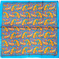 Bandana Clasica Azul y símbolos  multicolor