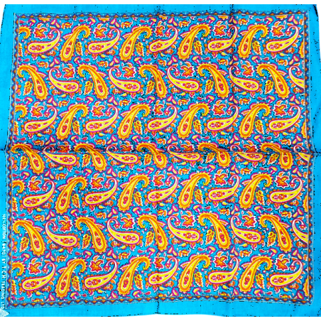 Bandana Clasica Azul y símbolos  multicolor