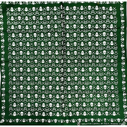 Bandana Verde con Calaveras