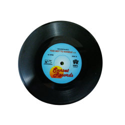 Juego de 6 posavasos de vinilo para bebidas, posavasos disco Retro