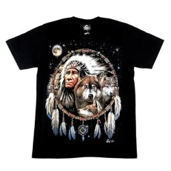 Camiseta Caballo , Indio, lobo,atrapasueños