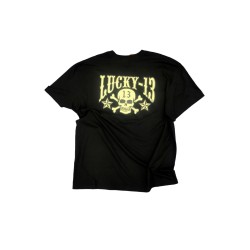 Camiseta Lucky 13, Cráneo con el 13 grabado