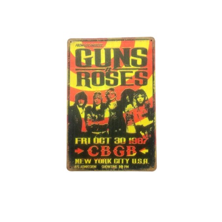 Cartel Metálico Guns N Roses