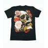 Camiseta Rock Eagle , Calavera Con Rosas alrededor