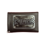 Billetera de Cuero con placa de metal del Grupo Kreator