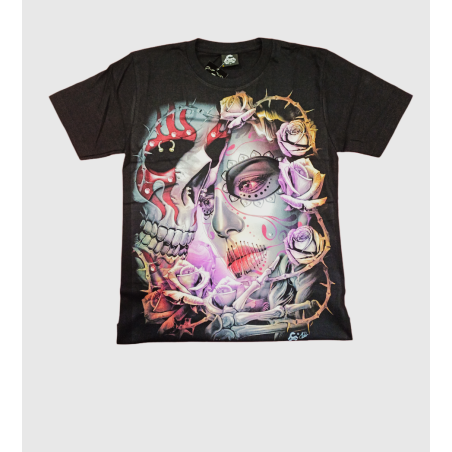 Camiseta  Caballo Con estampado Calavera y Catrina