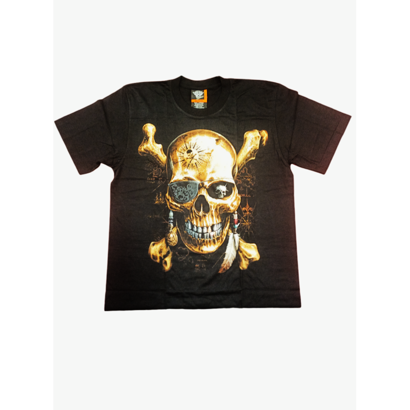 Camiseta Unisex Rock Eagle Con estampado Calavera Pirata,brujula