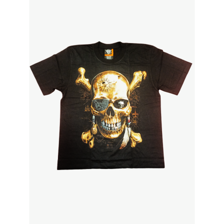 Camiseta Unisex Rock Eagle Con estampado Calavera Pirata,brujula